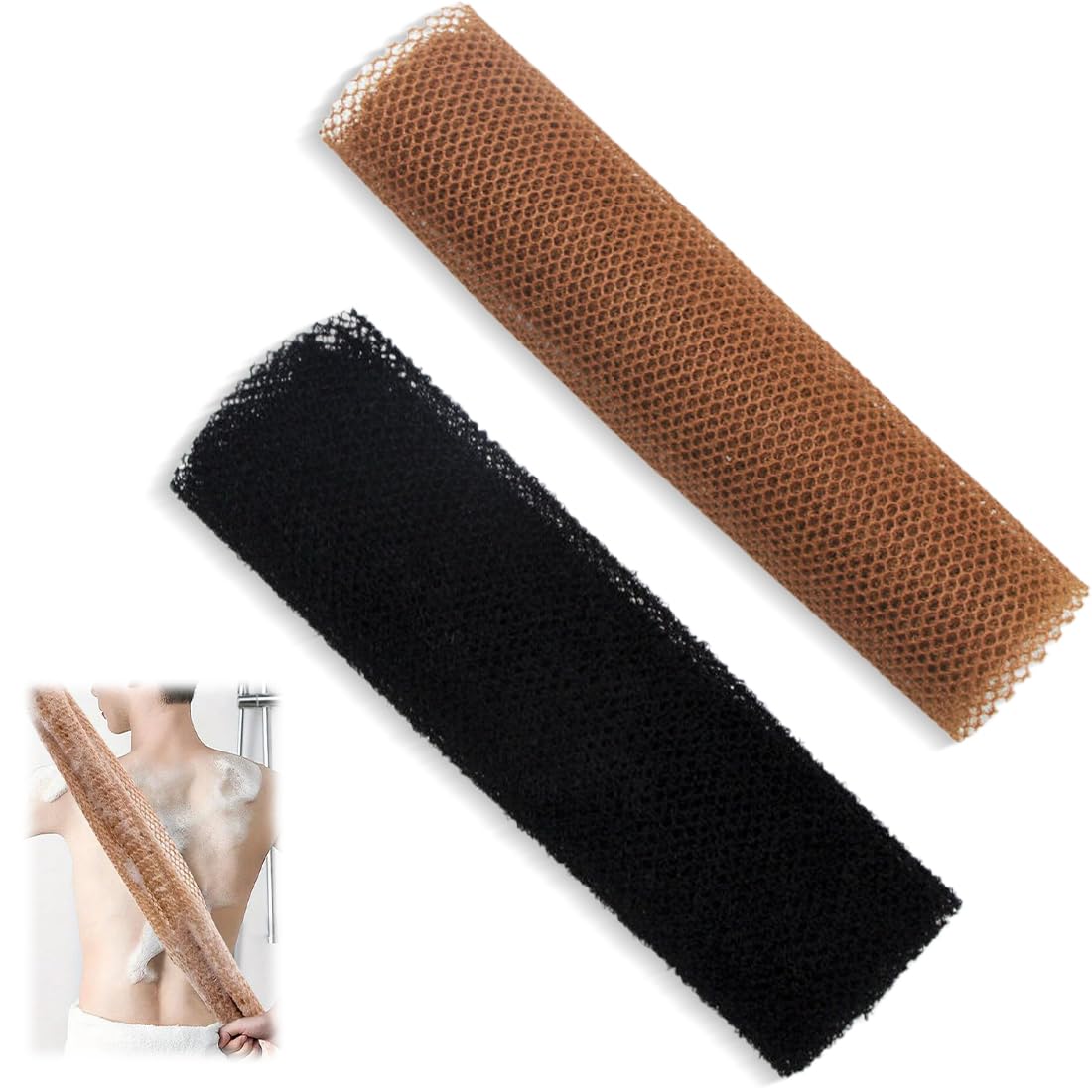 Éponges African Net Sponge Exfoliant Corps de Bain Épurateur pour Peau Lisse Usage Quotidien Remplissage de Bas